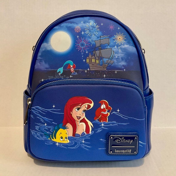 Ariel Loungefly Backpack Glows and lights up! NWT - Picture 1 of 4